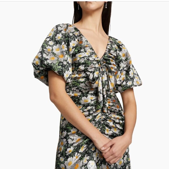 Cinq à Sept Cosmo Flowers Brenton Floral Midi-Dress - Picture 6 of 8